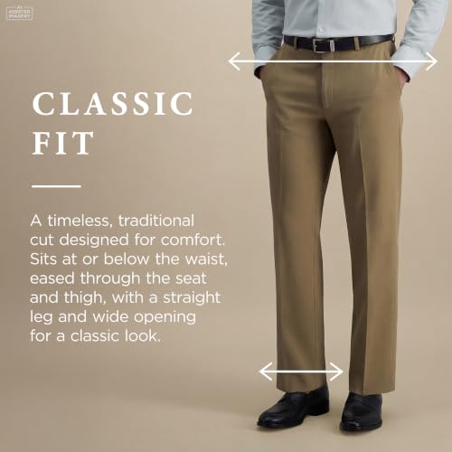 Image of Haggar Men's Classic Fit Premium No Iron Khaki Pant