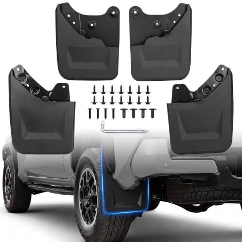 Image of Upgraded Mud Flaps Fit for 2026 2025 2024 Toyota Tacoma, No Drilling /Tape Wheel and Tire Splash Guard Fenders Compatible with Toyota Tacoma Parts, All Weather Protector Mud Guards for Trucks, 4PC