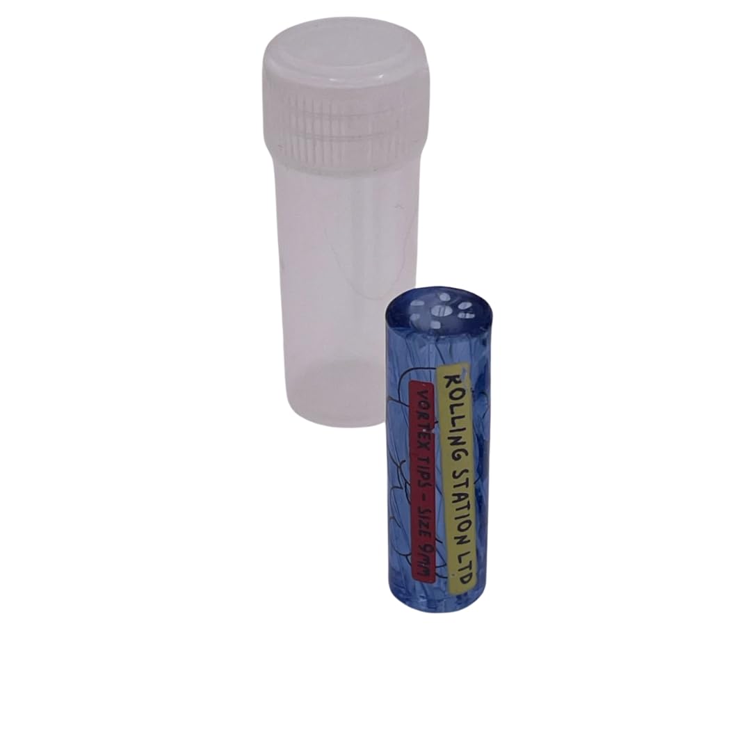 Glas-Filterspitze, 7 Löcher, 9 mm x 30 mm, leicht zu reinigen, Blau – Klar – Rosa – Gold – Grün – Lila, 6 Farben (6 Stück)
