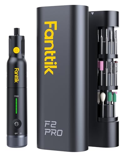 Fanttik F2 PRO Cordless Rotary Tool Kit Strong Magnetic Motor, Revostor Hub, 5 Variable Speed, 25000 RPM, 55 Accessories, for 3D Printed Sanding, Polishing, Drilling, Carving, Cutting DIY Crafts