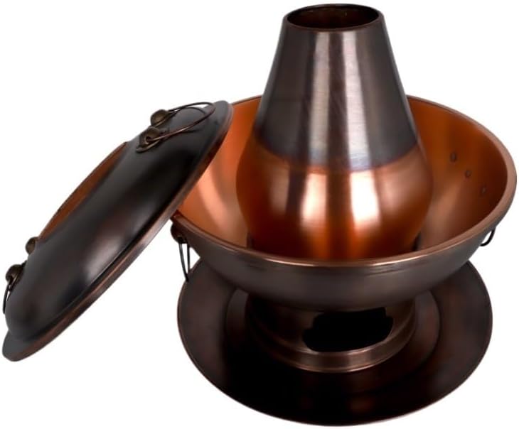 中国の銅鍋 炭火鍋 伝統的な銅鍋 ヴィンテージしゃぶ鍋 炭火鍋