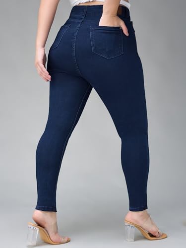 Image of Miss Chase A+ Women's Bootcut High Rise Regular Length Stretchable Denim Jeans