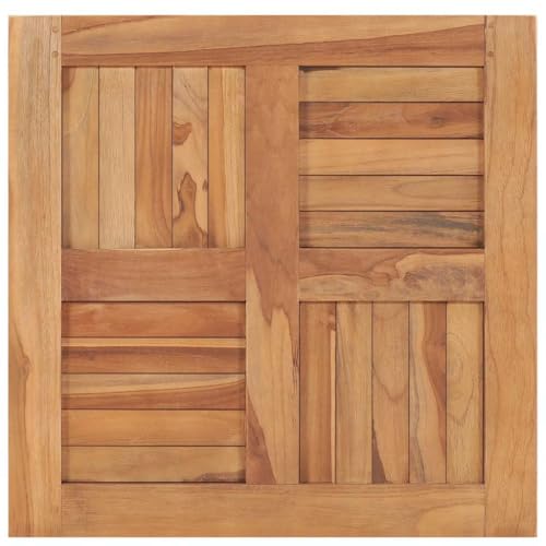 Teck massif premium : plateau de table 60x60cm ultra résistant finition lisse