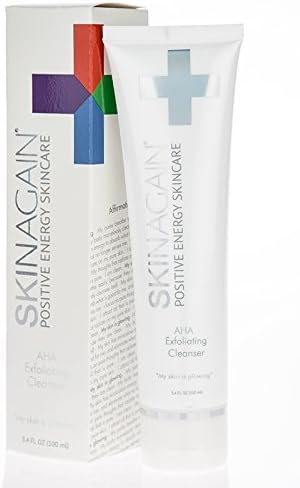 SkinAgain AHA Exfoliating Cleanser - Foaming Facial Polish, Clarifying Face Wash, Anti Aging Skin Care, 3.4 oz