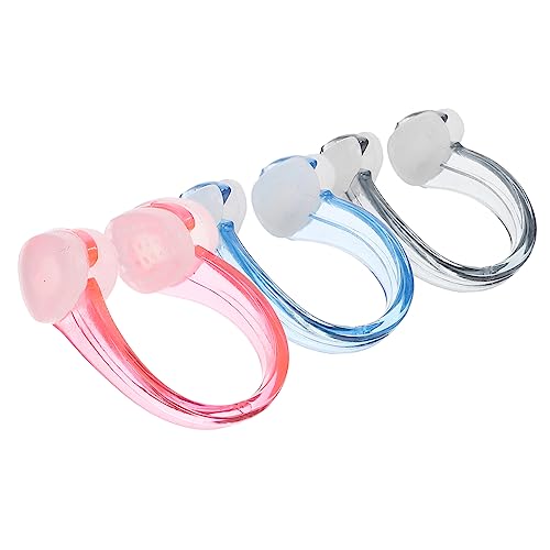 Gogogmee Swimming Nose Plugs for Adults (3 Pack) Silicone Swim Nose Clip Non-Slip Comfortable for Swimming