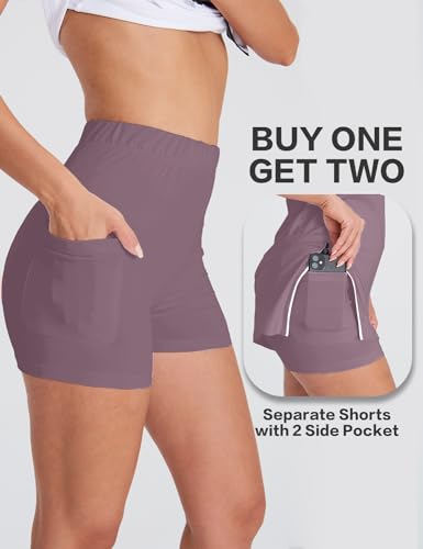 Image of Hiverlay Tennis Dresses for Women with 2 Pockets Built in Shorts UPF 50+ Golf Dress Workout Athletic Dresses