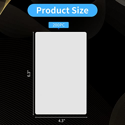 Image of 200 Pack 5mil 4 inchx6 inch Thermal Laminating Pouches Badge Laminate Pouches Clear Laminated Luggage Tags Printable Laminator Pouches for Business Permits Cards (200, 4 inchx6 inch-5mil)
