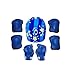 XHBL 7pcs / Set Kids Girl Girl Sécurité Casque de sécurité Coupeaux Coupeaux Enfants Vélo Cyclisme Patin de vélo Protection de Protection Contre la Protection de la sécurité (Color : 2 Striped Blue)