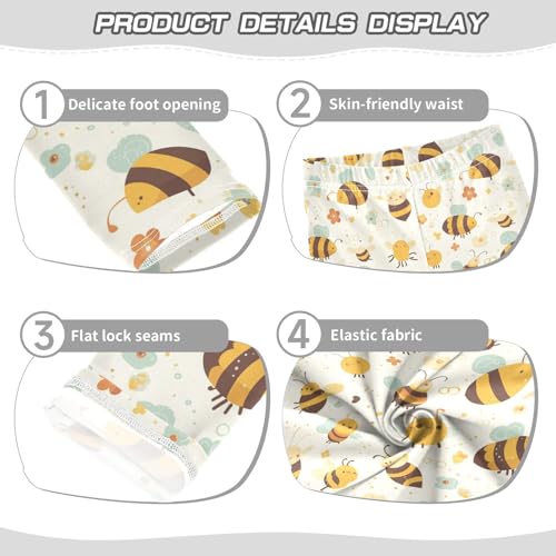 Linear Bee Liquid Kids Baby Girls Legging Comfortable High Waisted Pants Sports3