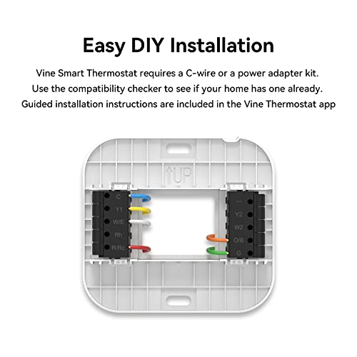 Vine 4 Inches Full Touch Screen Tj-560 Programmable Smart Wi-Fi Thermostat For Home With App Control, Energy Saving, Easy Installation, Compatible With Alexa And Google Assistant, White #TOP5