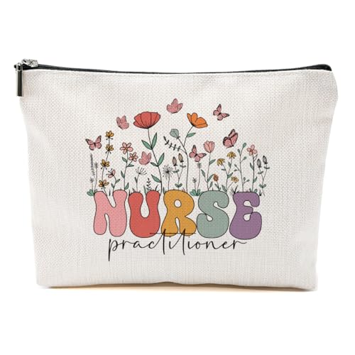 Nurse Practitioner Gifts for women Makeup Bag Nursing Cosmetic Bag Accessories Appreciation Gifts for Women Nurses Coworkers Graduation Birthday Survival Kit Makeup Travel pouch