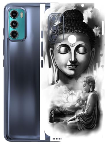 Image of AtOdds - Full Body Back Screen Guard Protector Film - Lamination Wrap Skin Sticker Compatible with Moto G60 | Scratchproof Matte Finish (Buddha)