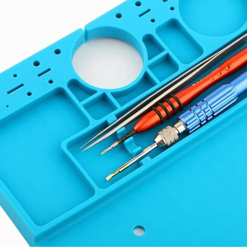 Image of Sky Silicon Heat-Resistant Anti Static Soldering Microscope Stand Platform Mat for Mobile, Electronics, Computer, Laptop Repairing (Size 26 x 20 Cm) 01 Mat Only