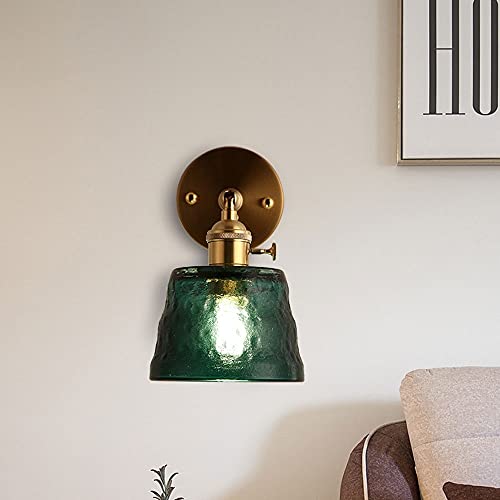 Lámpara de pared de latón moderna con pantalla de vidrio 5