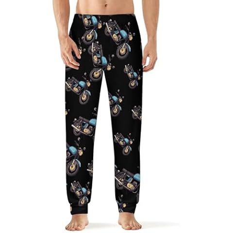 Retro Motorcycle Men's Pajama Pants Cover