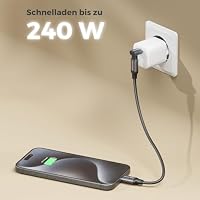 deleyCON USB-C Winkeladapter 90 Grad, 40Gbps, 240W, USB 4.0, Typ C, 2 Stück – Ansicht 3