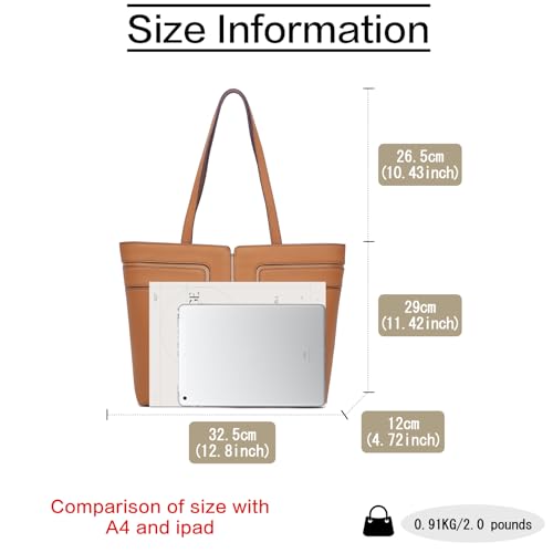 Bolso Tote de Cuero Genuino para Mujer Gran Capacidad miniatura 2