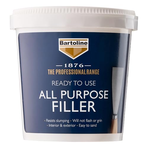 Bartoline Masilla multiusos 1876 lista para usar (1 kg): calidad profesional para yeso, madera, ladrillo y piedra; fácil de aplicar y lijar.