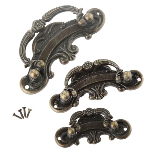 Tirador de bronce de alta gama 94x45mm con acabado artesanal para muebles selectos 2