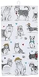 Kay Dee Designs Pet Lovers Only Allover Dog Design Dual Purpose Terry Towel