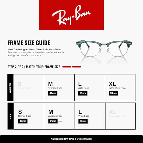 Image of Ray-Ban RX5154 Clubmaster Square Eyeglasses for Men for Women
