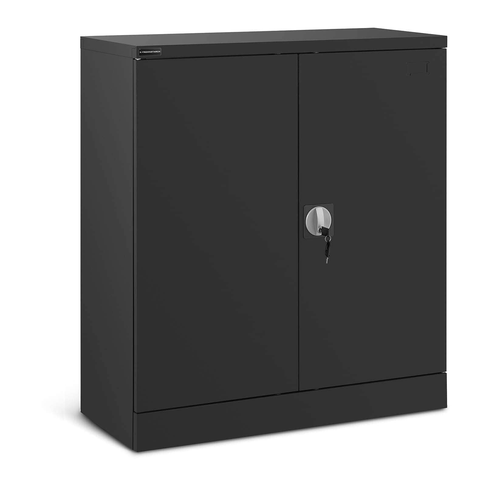 Fromm & Starck Metal Office Cabinet Storage Cupboard Steel Lock 2 Shelves 102cm Tall Anthracite STAR_MCAB_22 (Steel, Max. Capacity 80kg, Mechanical Lock, 2 Keys)
