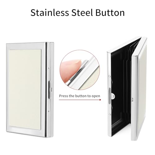 Image of Credit Card Holder Wallet for Women Men Stainless Steel Metal Card Case RFID Blocking Business Card Protector Case with 6 Slots