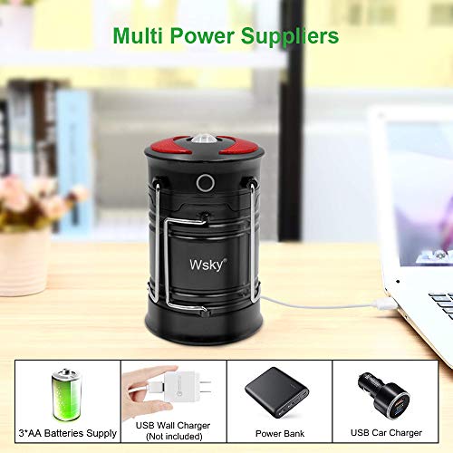 image for Wsky Rechargeable Camping Lantern - Best Camp Light Caming Lamp- High 