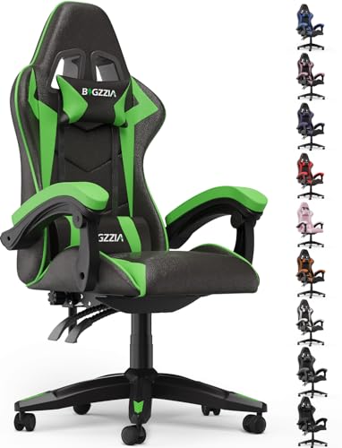 Bigzzia Gaming Chair, Computer Game Chair with Lumbar Support, Comfortable Video Game Chairs for...