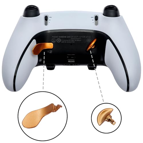 Image of Ikpek 4PCS Metallic Back Paddles for PS5 Edge Controller, Interchangeable Metal Stainless Steel Back Buttons Replacement for PS5 Edge Controller - Controller NOT Included
