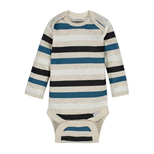 Image of Onesies Brand Unisex Baby 6-Pack Long Sleeve Bodysuits - Breathable Cotton One-Piece Outfits for Newborns & Infants