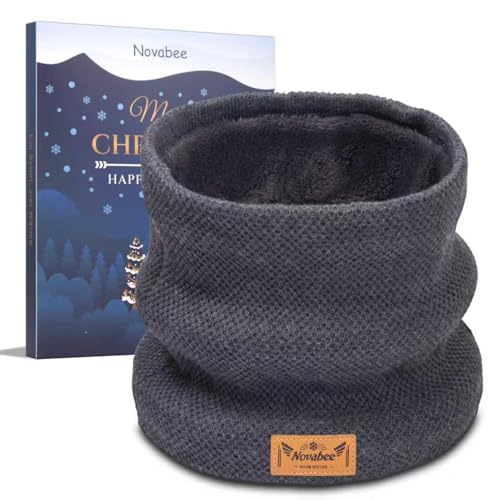 Schlauchschal Herren, Geschenke für Männer & Frauen Weihnachten, mit Verdickt und Weichem Gefüttert Loop Winterschal, Halsmaske, Winddicht und Warm, für Motorrad, Fahrrad, Ski, Outdoor Aktivitäten