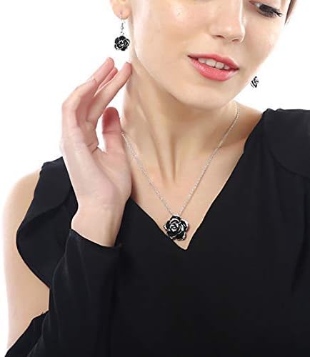 Miniatura 8 de Collar para mujer, pendiente, plata colgante, collar de cadena para mujer, aretes para fiesta, boda, conjunto de joyas de amor, práctico y útil