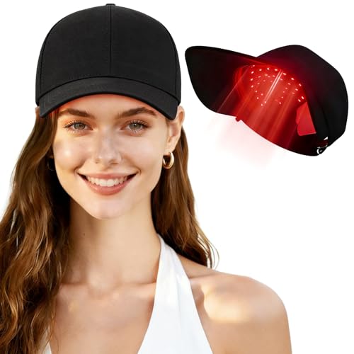2026 Upgrade Red Light Hair Growth Cap - Laser Hair Growth Cap, The Adjustable Portable Laser Cap, Red Light Cap for Thicker Hair in Men and Women