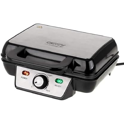 ADLER Camry Waffeleisen, 1600 W Maximalleistung, XL-Waffelgröße, stufenlose Temperaturregelung, weiß