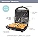 Quest 4 Slice Toastie Maker/Easy Clean Non Stick Sandwich Toaster/Cool Touch Handle with Locking Clip/Ideal for Home & University / 1100W (35990)