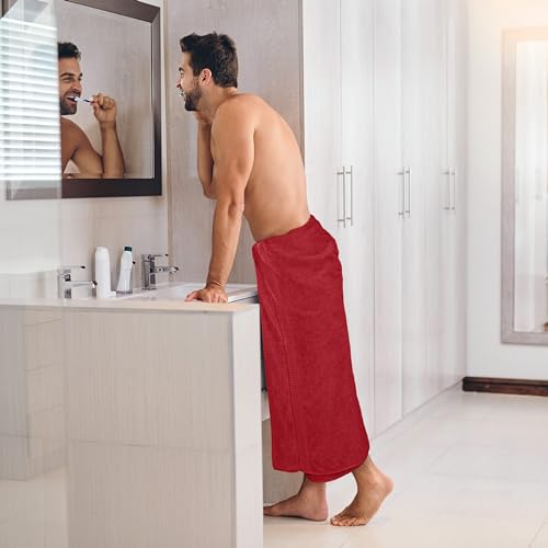 Image of Utopia Towels Luxurious Jumbo Bath Sheet 2 Piece, 600 GSM, 35 by 70 Inches, 100% Ring Spun Cotton, Highly Absorbent and Quick Dry Extra Large Bath Towel, Super Soft Towel, Red (Pack of 2)
