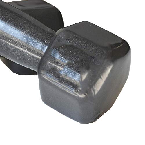 Par de Halter Dumbell Sextavado Revestido Ahead 5 kg Preto