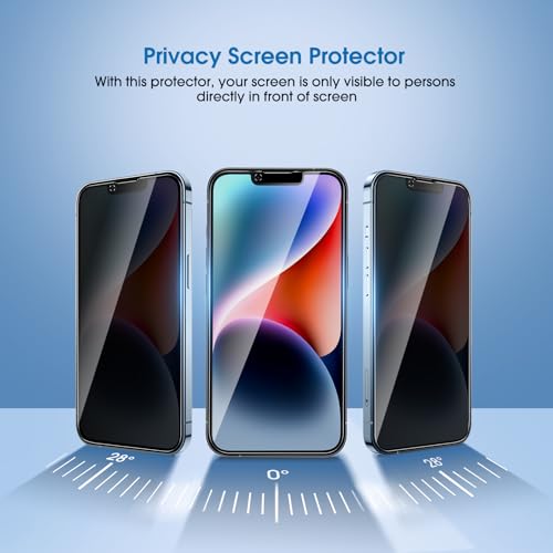 Image of amFiIm OneTouch for iPhone 13 /13 Pro /17e /16e /14 Privacy Screen Protector 6.1 inch