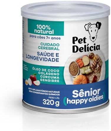 Pet Delícia Sênior 320g, Alimentação Natural para Cães Adultos +7...