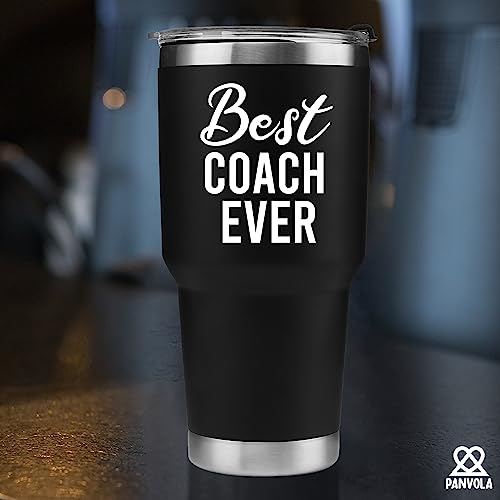 Best Coach Ever Sports Soccer Football Baseball Basketball Gym Trainor Trainer Mentor Appreciation From Team Members Students Vacuum Insulated Tumbler Stainless Steel Travel Mug With Straw (30 Oz) #TOP4