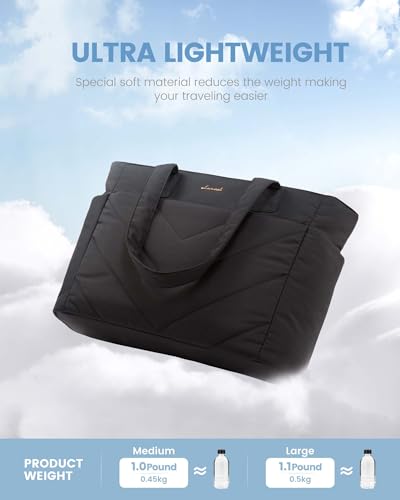 LOVEVOOK Tote Bag for Women, Puffer Work Travel Handbag with Zipper for Teacher Nurse, Quilted Cute Laptop Shoulder Gym Bag3