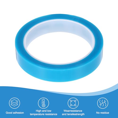 Image of PATIKIL 18mm x 50m Refrigerator Tape PET Fridge Non-Residual Adhesive Tape for Fixing Drawer Refrigerator Air Conditioner Printer Sky Blue