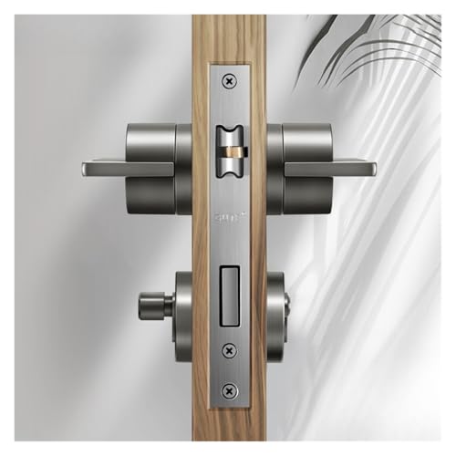 Cerradura de puerta para habitación en aleación de zinc resistente con llave 3