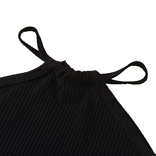Image of Hopscotch Girls Black Solid T-shirt and Skirt Set