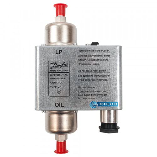 Presostato diferencial de aceite MP55 (Rango: 0,3 a 4,5 Bar) para HCFC, refrigerantes HFC no inflamables y plantas de aire acondicionado Cover