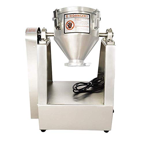 YUCHENGTECH 25L Lab Dry Powder Mixer Mixing Machine Particle Blender Powder Mixer Granual Blender for Food Chemical Medical 0-33 rpm (110V, 25L(10-15kg))