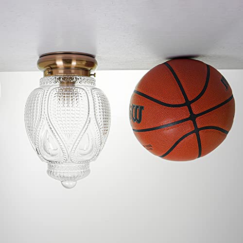 Dsmjfu Farmhouse Glass Semi Flush Mount Ceiling Light Fixtures, Brass Gold Vintage Kitchen Light Fixture, Ceiling Lamp For Bedroom Entryway Bathroom Hallway Entryway #TOP5