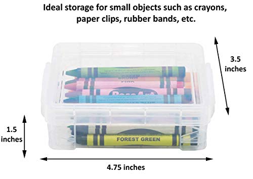 Advantus Crafts Storage Studios Super Stacker 6-Pack Of Crayon Box 1.5 X 3.5 X 4.75 Inches; Set Comes In Random Color Combinations Of Blue, Clear, Green, Purple Or Red (Colors Will Vary From Image) #TOP6