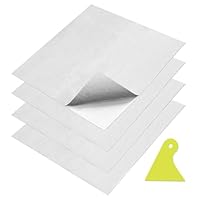 YFLeomry 4 Stück 30 x 30 cm Aluminisierte Hitzeschutzfolie Selbstklebend Fiberglas-Isolierung , Hoher Temperaturschutz Isolierfolie ,Hitzeschutzmatte Selbstklebend für Dächer Schlauch Auto